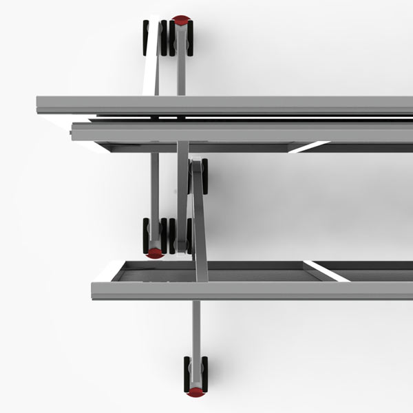 Inklapbare verrijdbare spiegel wit - 2.55 Mtr - Afbeelding 4