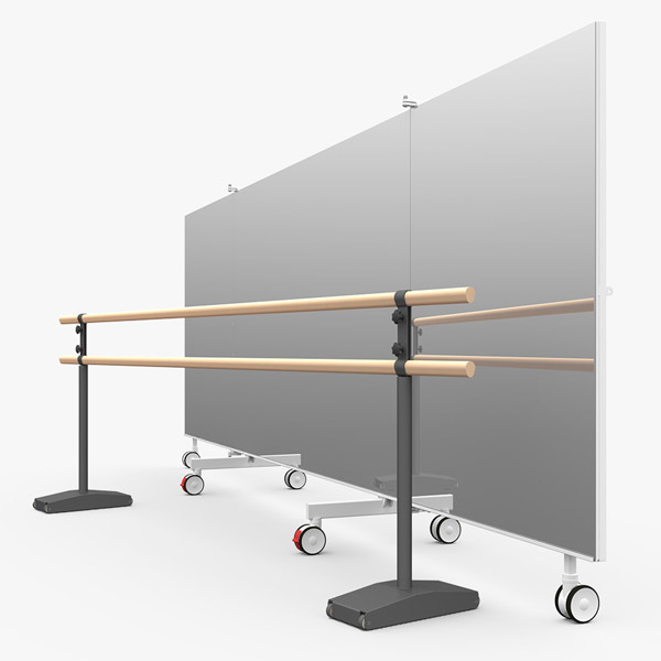 Inklapbare verrijdbare spiegel wit - 2.55 Mtr - Afbeelding 3