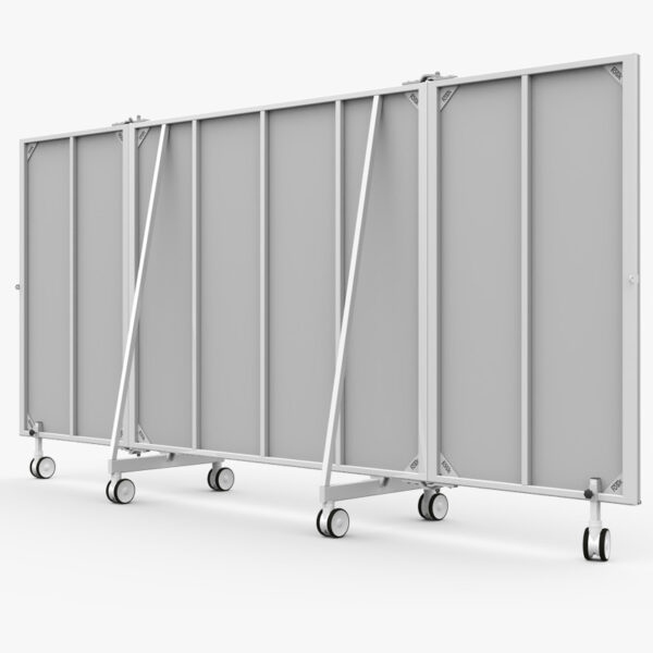 Verrijdbare spiegel wit - 4 Mtr