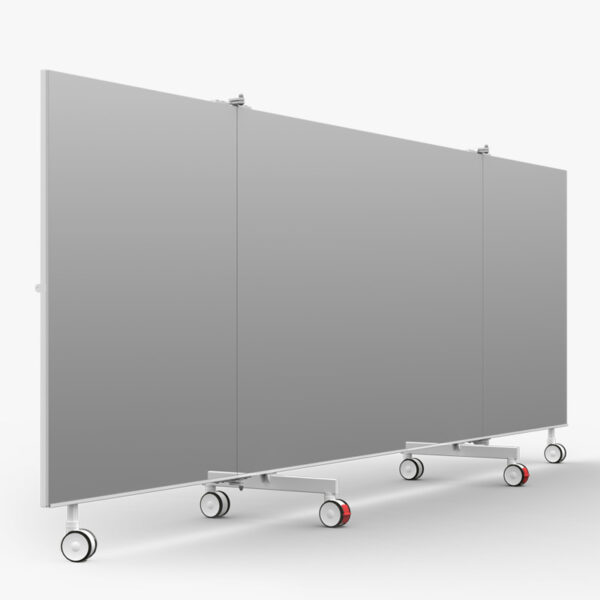Verrijdbare spiegel wit - 5 Mtr