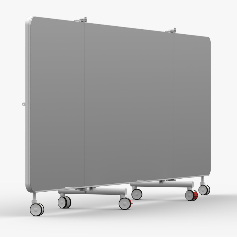 Verrijdbare spiegel wit - 5 Mtr met ronde buis frame - Afbeelding 2